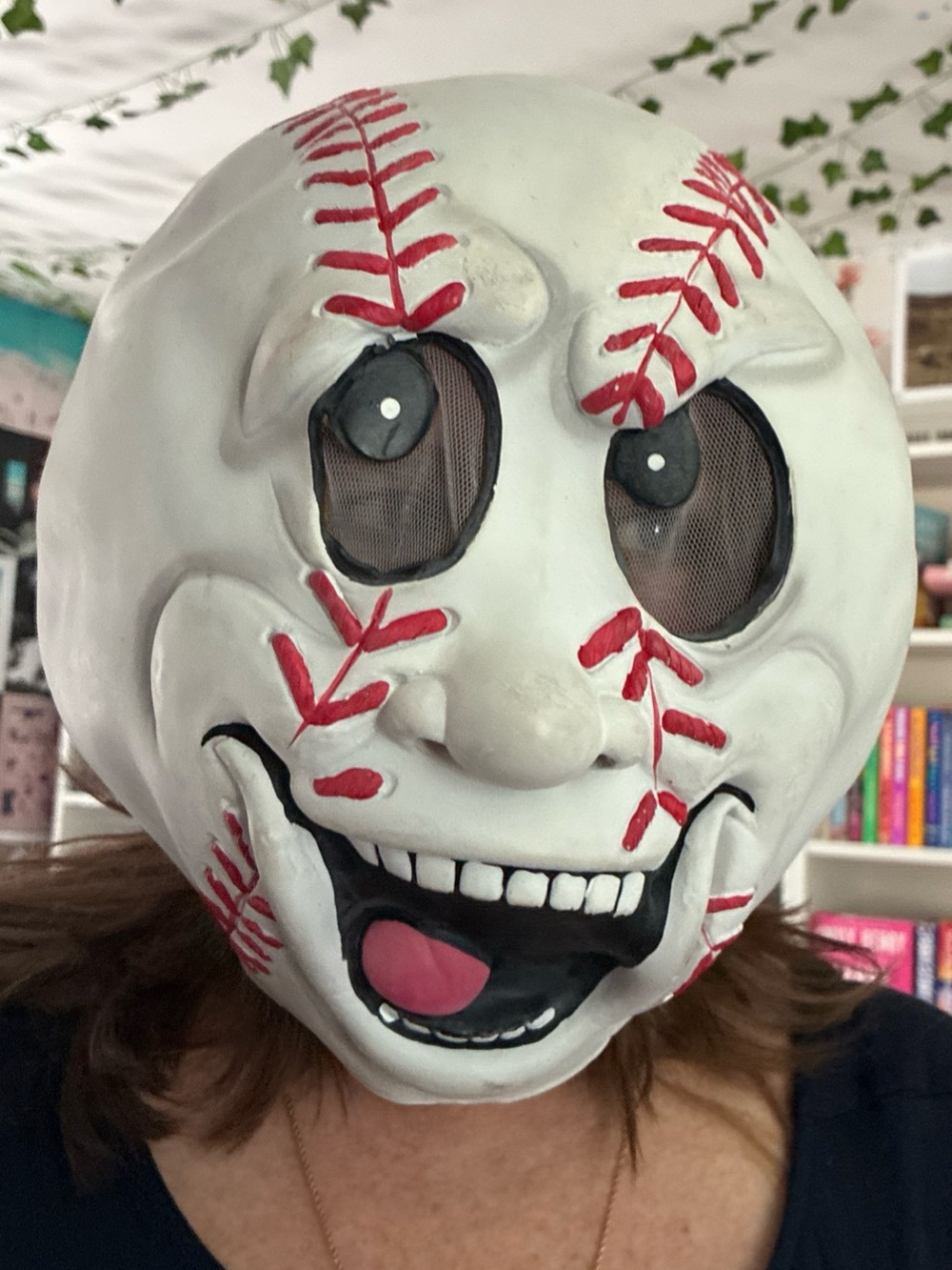VTG Halloween Easter Unlimited Mr. Baseball Latex Mask Costume Fun World Adult